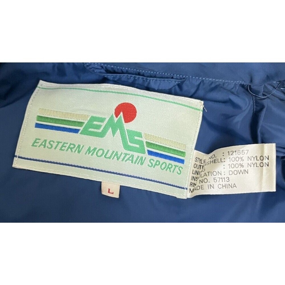 Vintage EMS Eastern Mountain Sports Men's L Goose Down Puffer Jacket -NO Hood - Picture 12 of 16